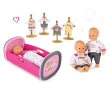 Játékbaba és kellék szettek - Szett játékbaba Baby Nurse Arany sorozatból Smoby 32 cm, bölcső körforgóval és 3drb ruha 24 hó-tól_6
