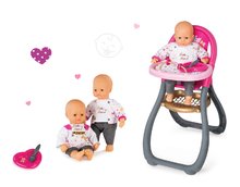 Dojenčki in dodatki - Komplet dojenček Baby Nurse Zlata izdaja Smoby 32 cm in stolček za hranjenje za dojenčka od 24 mes_4