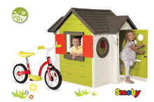 Seturi căsuțe  - Set căsuţă My Neo House DeLuxe Smoby cu sonerie, intrare prin spate și bicicletă educativă de la 24 luni_24