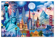 2000 delne puzzle - Educa 15538 Puzzle Genuine World Monuments 2000 ks + lepilo Fix Puzzle_0