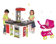 Spielküchensets - Küchenset Tefal Studio XXL Smoby elektronisch mit magischem Sprudeln und Puppenwagen-Dreierkombination DeLuxe Maxi Cosi&Quinny_23