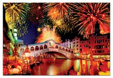 Puzzle 1500-dijelne - EDUCA 15531 PUZZLE 1500 dielov Rialto Bridge Fireworks 1500 ks + lepidlo Fix Puzzle _0