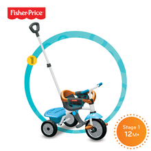 Triciclete de la 10 luni - Tricicletă albastră-portocalie smarTrike Fisher-Price Jolly de la 12 luni_0