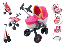 Játék babakocsi szettek - Szett babakocsi 3in1 Maxi Cosi&Quinny Smoby (70 cm tolókar) és hinta, autósülés és etetőszék 3in1_16