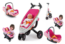 Cărucioare pentru păpuși seturi - Set cărucior gemeni Maxi Cosi&Quinny Smoby (mâner de împins 70 cm) şi scaun de maşină_10