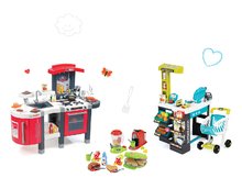 Kuhinje za djecu setovi - Set kuhinja Tefal SuperChef Smoby s roštiljem i aparatom za kavu i trgovina Supermarket s blagajnom na dodir_25