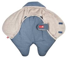 Für Babys - Wickeltuch Babynomade Tenderness Red Castle von 0-6 Monaten warm luftig wasserdicht blau_0