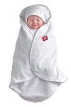 Ručnici za bebe - Ručnik za dojenčad Babynomade® Red castle bijeli za zamatanje od 0 mjeseci_1