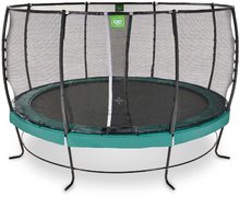 Trampolini con rete di sicurezza - Trampolino elastico con rete di sicurezza Lotus Premium Exit Toys diametro 427 cm verde_0