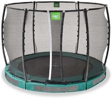 Zemní trampolíny  - Trampolína s ochrannou sítí Allure Premium ground Exit Toys přízemní průměr 305 cm zelená_0