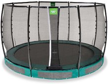 Trampoliny naziemne - Trampolina z siatką zabezpieczającą Allure Premium ground Exit Toys naziemna średnica 366 cm zielona od 3 roku życia wysokość 200 cm waga 102 kg nośność 130 kg średnica całkowita 390 cm ET08651_0