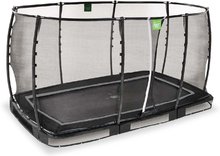 Trampoliny naziemne - Trampolina z siatką zabezpieczającą Allure Premium ground Exit Toys naziemna 214*366 cm czarna od 3 roku życia wysokość 200 cm waga 108 kg nośność 120 kg wymiary 239*382 cm ET08657210_0