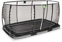 Trampolini interrati - Trampolino con rete di sicurezza Allure Premium ground Exit Toys da terra 244*427 cm nero_0