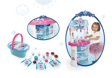 Kuhinje za otroke kompleti - Komplet kuhinja Frozen Smoby z bleščicami in piknik košarica s posodo_10
