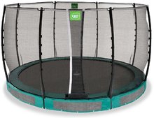 Trampoliny naziemne - Trampolina z siatką zabezpieczającą Allure Classic ground Exit Toys naziemna średnica 366 cm zielona od 3 roku życia wysokość 200 cm waga 87  kg nośność 130 kg średnica całkowita 390 cm ET09651_0