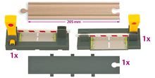 Holzeisenbahnen und Bahngleise - Ersatzteile für Eisenbahn Train Level Crossing Tracks Eichhorn magnetischer Bahnübergang mit Rampen 4 Teile_2