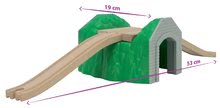 Dřevěné vláčky a vláčkodráhy - Náhradní díly k vláčkodráze Train Tunnel Tracks Eichhorn tunel s nadjezdem 3 díly 53 cm délka_0