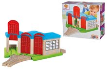 Dřevěné vláčky a vláčkodráhy - Náhradní díly k vláčkodráze Train Engine Shed Eichhorn depo pro vlaky s kolejnicemi 32 cm délka_3