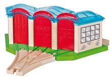 Dřevěné vláčky a vláčkodráhy - Náhradní díly k vláčkodráze Train Engine Shed Eichhorn depo pro vlaky s kolejnicemi 32 cm délka_1