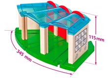Drevené vláčiky a vláčkodráhy -  NA PREKLAD - Repuestos para el tren de juguete Train Engine Shed Eichhorn Depósito para trenes con rieles de 32 cm de longitud_0