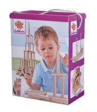 Fa építőjátékok Eichhorn - Fa építőkockák Wooden Construction Kit Eichhorn természets fából 200 darabos 2 évtől_2