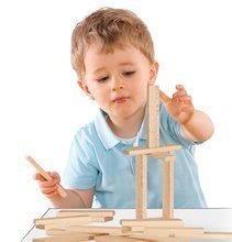 Drevené stavebnice Eichhorn - Drevené kocky stavebné Wooden Construction Kit Eichhorn prírodné drevo 200 dielov od 2 rokov_0