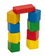 Fa építőkockák - Fakockák Wooden Toy Blocks Eichhorn színesek 85 darab különböző formákban 12 hó-tól_3