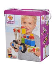 Fa építőjátékok Eichhorn - Fa készlet Wooden Toy Assortment 3in1 Eichhorn vasúti pálya 20 darabos építőjáték 85 darabos és kockák 85 drb 1-3 éves korosztálynak_22