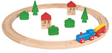 Fa építőjátékok Eichhorn - Fa készlet Wooden Toy Assortment 3in1 Eichhorn vasúti pálya 20 darabos építőjáték 85 darabos és kockák 85 drb 1-3 éves korosztálynak_3