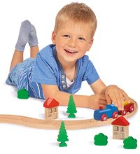 Fa építőjátékok Eichhorn - Fa készlet Wooden Toy Assortment 3in1 Eichhorn vasúti pálya 20 darabos építőjáték 85 darabos és kockák 85 drb 1-3 éves korosztálynak_2