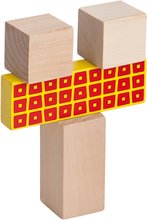 Dřevěné kostky - Dřevěné kostky Color Wooden Blocks Eichhorn vzorované s potiskem 50 ks v dóze od 12 měsíců_0