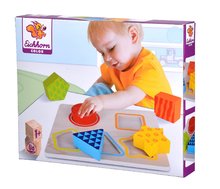 Drewniane zabawki edukacyjne - Drewniana gra edukacyjna Color Sortingboard Eichhorn 5 kostek do wprowadzania od 12 miesięcy_1