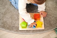 Drewniane zabawki edukacyjne - Drewniana gra edukacyjna Color Sortingboard Eichhorn 5 kostek do wprowadzania od 12 miesięcy_3