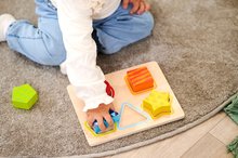 Dřevěné didaktické hračky - Dřevěná didaktická hra Color Sortingboard Eichhorn s 5 vkládacími kostkami od 12 měsíců_5