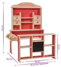 Drewniane sklepy dla dzieci - Drewniany sklep z ladą Shop Eichhorn z półkami i 4 funkcjonalnymi szufladami wysokość 121 cm_1