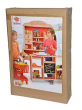 Supermarketuri de jucărie din lemn - Supermarket din lemn cu pult de vânzare Shop Eichhorn diferite rafturi și 4 sertare funcționale 121 cm înălțime de la 3 luni_0