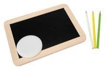 Drvena ploča za bojice i kredu Small Blackboard Eichhorn s 3 bojice i spužvom 5 dijelova