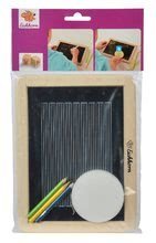 Schultafel - Holztafel für Stifte und Kreide Small Blackboard Eichhorn mit 3 Bleistiften und einem Schwamm 5 Teile_1