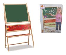 Table de desenat pentru învățat - Tablă magnetică din lemn Magnetic Board XL Eichhorn pliabilă cu 48 magneți și 10 crete cu burete 110 cm înălțime de la 3 ani_2