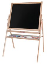 Table de desenat pentru învățat - Tabla magnetică din lemn Standing Blackboard Eichhorn pliabilă cu 12 accesorii de la 3 ani_0