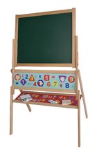 Fa mágneses tábla Magnetic Board Eichhorn összecsukható 48 mágnessel és 10 krétával és szivaccsal 110 cm magas