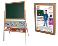 Lavagne scolastiche - Lavagna  magnetica in legno Magnetic Board  Eichhorn pieghevole con 48 magneti e 10 gessi con spugna, alta 110 cm_0
