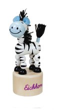 Figuren und Tiere - Holzfigur Waggle Figure Eichhorn Zebra Kuh Löwe Hund Krokodil Ferkel 11 cm_2