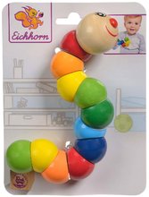 Drevené didaktické hračky - Drevená húsenica Grasping Toy Eichhorn dĺžka 18,5 cm od 12 mes_3