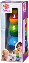 Drevené didaktické hračky - Drevená skladacia veža Beads Tower Eichhorn 8 polovičných guličiek 22 cm výška od 12 mes_2