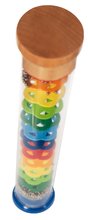 Lesene poučne igre - Lesena igra Dež Rain Stick Eichhorn plastični valj s kovinskimi kroglicami od 12 mes_0