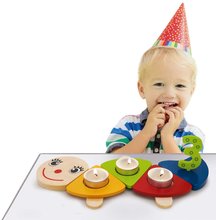 Dřevěné naučné hry - Dřevěná housenka na oslavu narozenin Birthday Caterpillar Eichhorn 14 dílů s čísly od 12 měsíců_1
