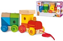 Drevené didaktické hračky - Drevený vláčik s kockami Train Eichhorn lokomotíva so zvukom 11 dielov od 12 mes_2