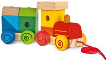 Jouets didactiques en bois - Le train en bois avec des cubes Eichhorn Locomotive avec son et 11 pièces à partir de 12 mois_3