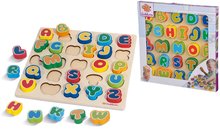Jocuri educative din lemn - Litere din lemn Letters Eichhorn 26 litere colorate de la 12 luni_0